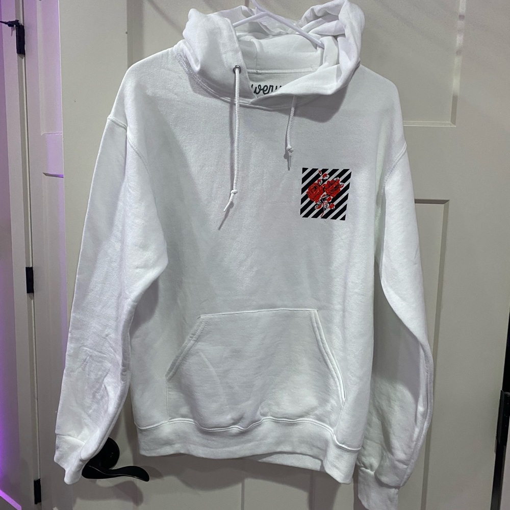 Bowery Supply Co. White Rose Hoodie